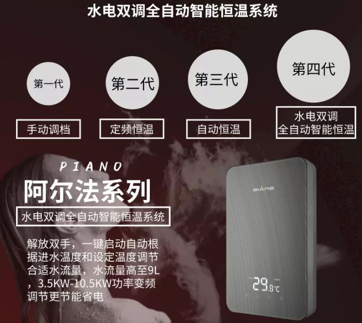   恒溫技術(shù)再升級，皮阿諾阿爾法系列熱水器創(chuàng)新AI水電雙調(diào)恒溫舒適沐浴系統(tǒng)